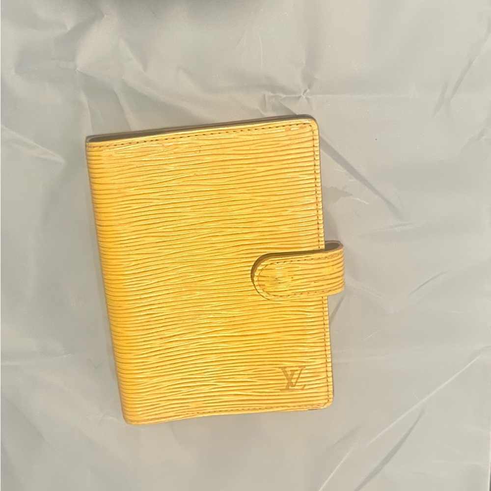 Yellow Leather Snap Wallet - Designer Style